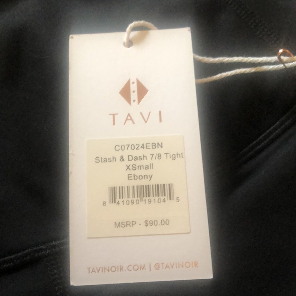NWT Tavi Stash & Dash 7/8 tight black leggings Size XS - Picture 9 of 10